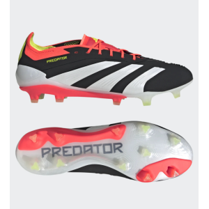 ADIDAS SCARPE CALCIO PREDATOR ELITE L FG NERO BIANCO ROSSO