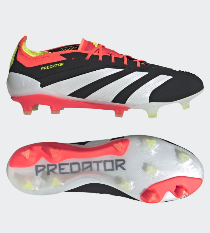 ADIDAS SCARPE CALCIO PREDATOR ELITE L FG NERO BIANCO ROSSO IE1802