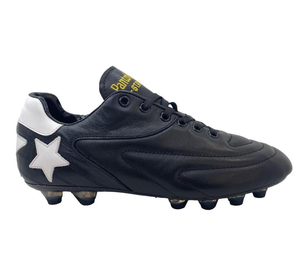 PANTOFOLA D'ORO SCARPA LAZZARINI STARDUST VITELLO SUOLA PU C NERA NERO BIANCO PS2313-02