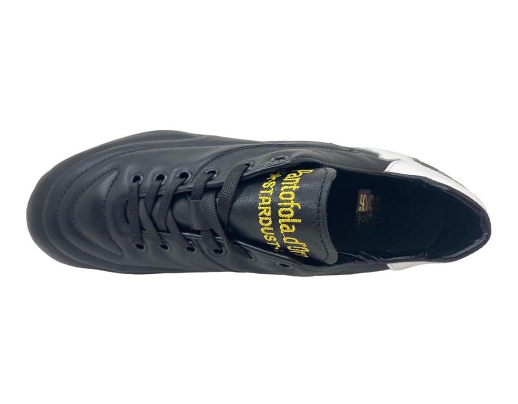 PANTOFOLA D'ORO SCARPA LAZZARINI STARDUST VITELLO SUOLA PU C NERA NERO BIANCO PS2313-02