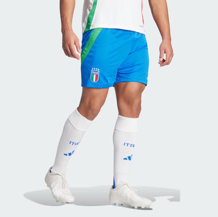 ADIDAS PANTALONCINO GARA AWAY FIGC  SHORT 2024 AZZURRO IQ0486