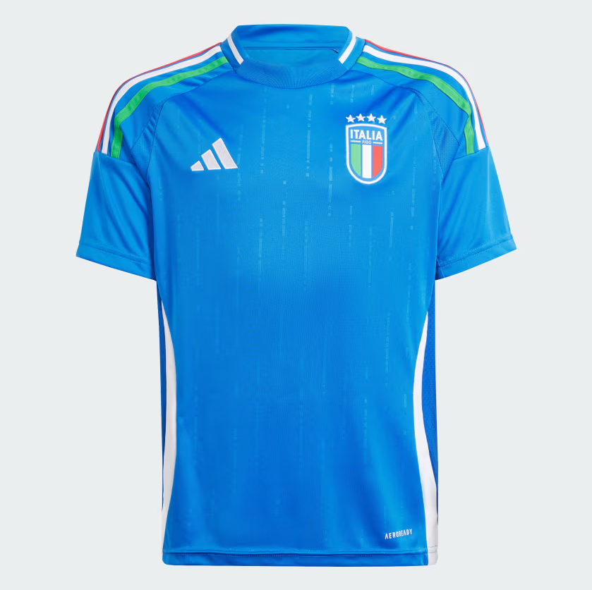 ADIDAS MAGLIA GARA HOME NAZIONALE ITALIANA FIGC JSY 2024 JUNIOR AZZURRO  IQ0496