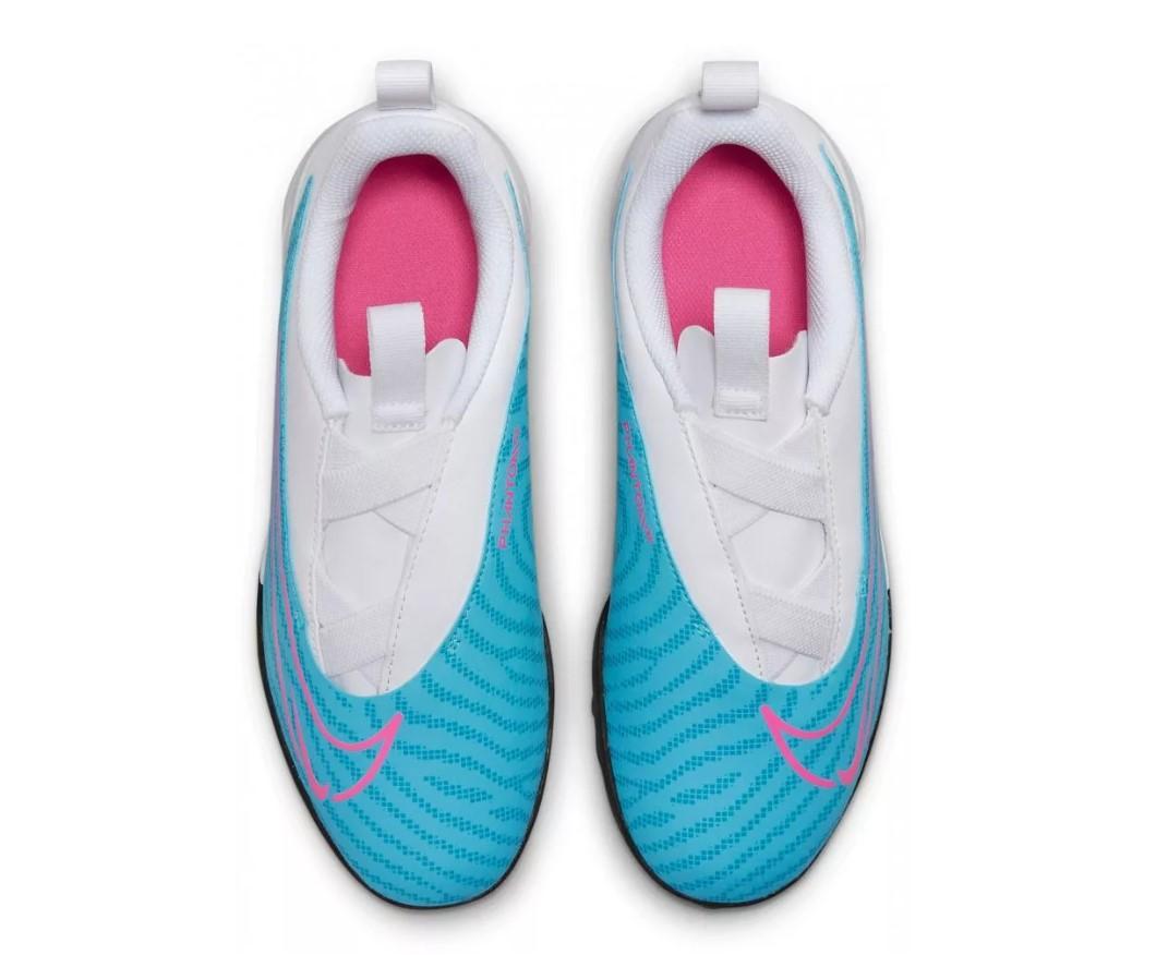 NIKE SCARPE PHANTOM GX ACADEMY JUNIOR CELESTE BIANCO TURF DD9557-446