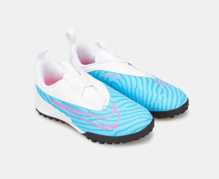 NIKE SCARPE PHANTOM GX ACADEMY JUNIOR CELESTE BIANCO TURF DD9557-446