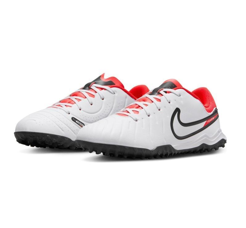 NIKE SCARPE JUNIOR TIEMPO LEGEND 10 ACADEMY TURF  BIANCO NERO  DV4351-100