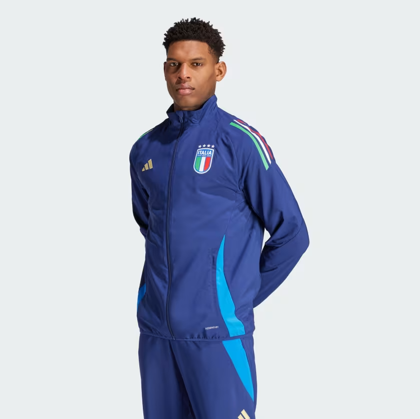 ADIDAS GIACCA TUTA NAZIONALE ITALIANA FIGC PRE JKT AZZURRO IQ2184