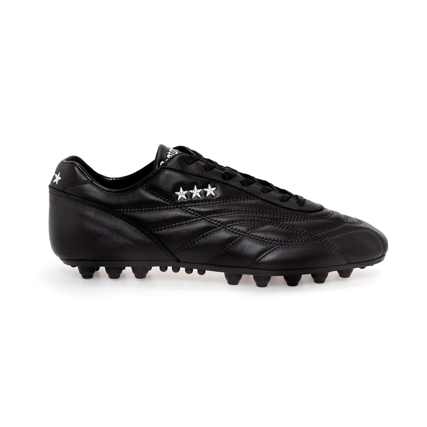 PANTOFOLA D'ORO NEW STAR VITELLO NERO LC RIC. BIANCO SUOLA GO NERA PA2334-03N