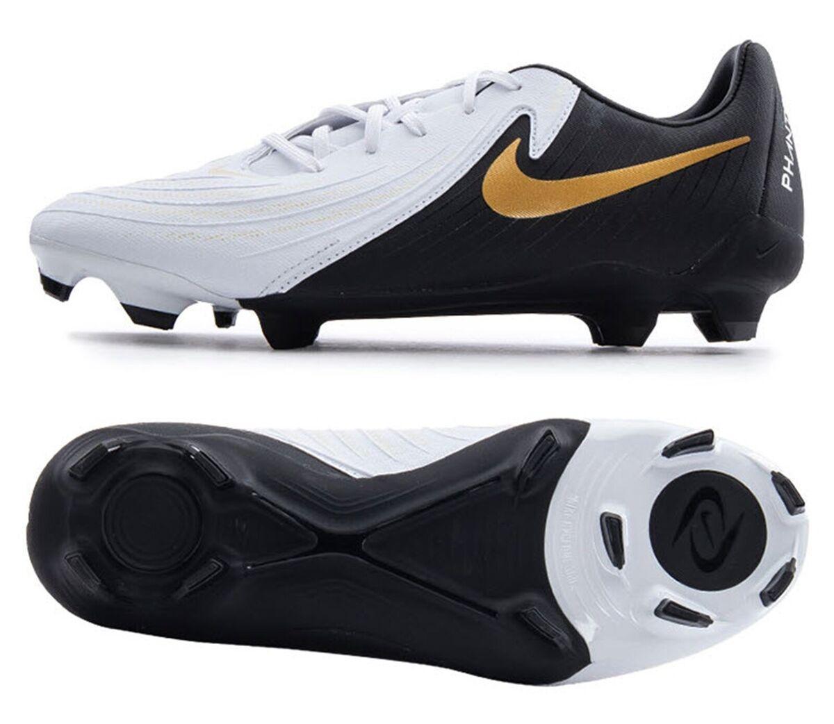 NIKE SCARPA PHANTOM GX II ACADEMY FG/MG UOMO BIANCO NERO FD6723-100