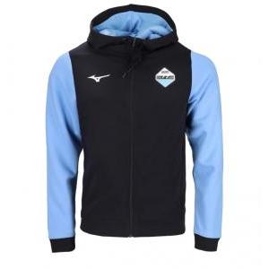 Full zip hoodie fanwear ss lazio 23/24 - black/sky blue