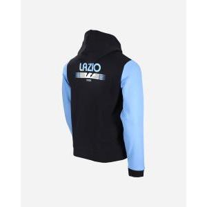 Full zip hoodie fanwear ss lazio 23/24 - black/sky blue