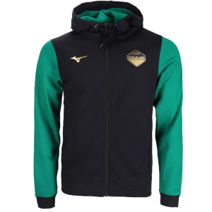 MIZUNO FULL ZIP HOODIE FANWEAR FELPA SS LAZIO 23 24 JR. BLACK GREEN