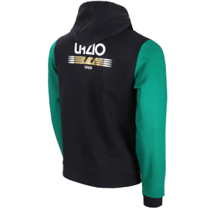 Full zip felpa hoodie fanwear ss lazio 23/24 junior nero verde