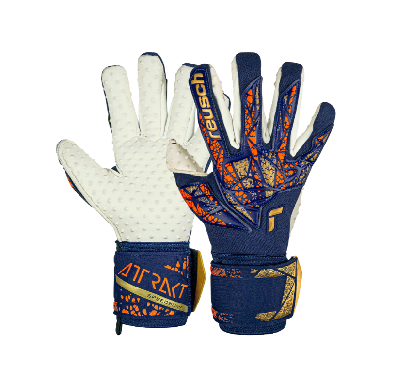 REUSCH GUANTI PORTIERE ATTRAKT SPEEDBUMP BLU ORO 5470039-4410