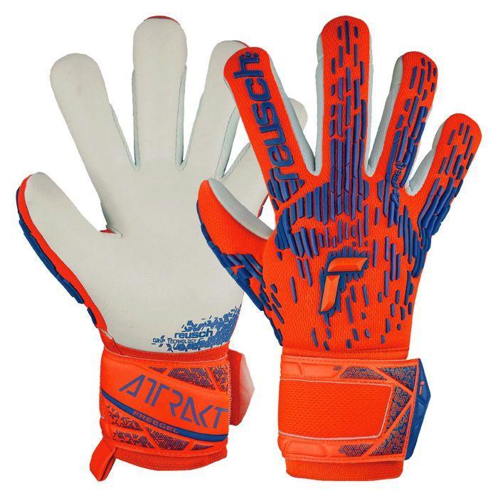 REUSCH GUANTI ATTRAKT FREEGEL SILVER - HYPER ORNG/ELEC BLUE 5470235-2210