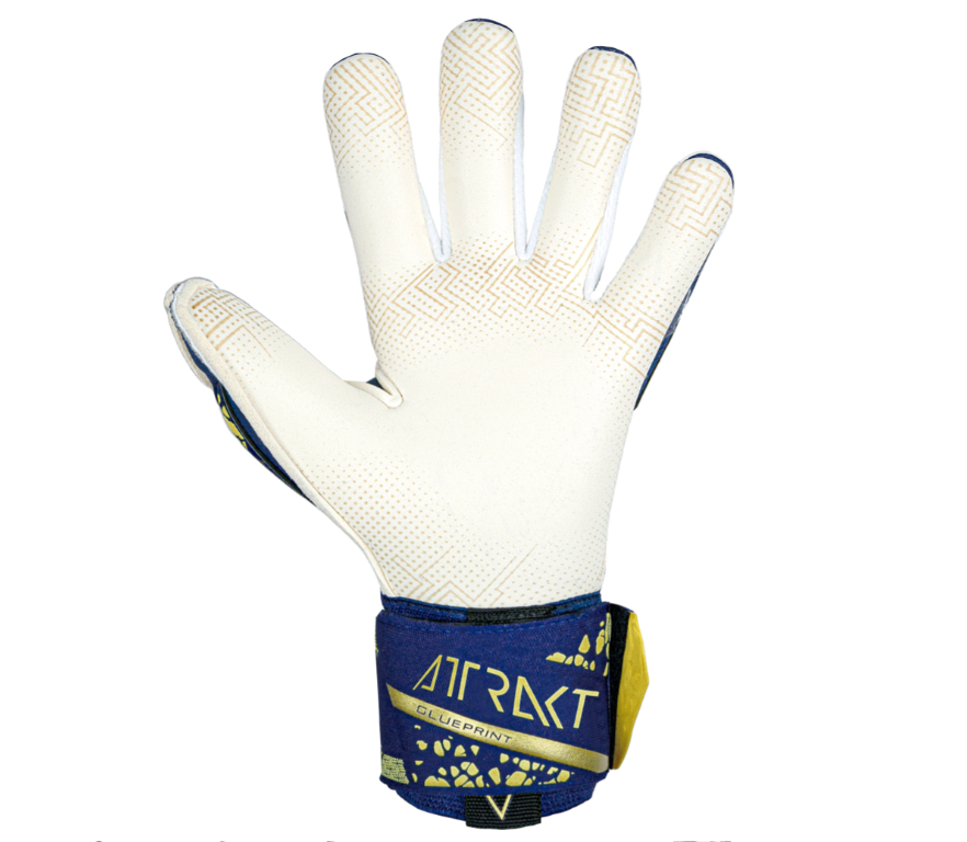 REUSCH GUANTI PORTIERE ATTRAKT GOLD X GLUEPRINT BLU ORO 5470974-4410