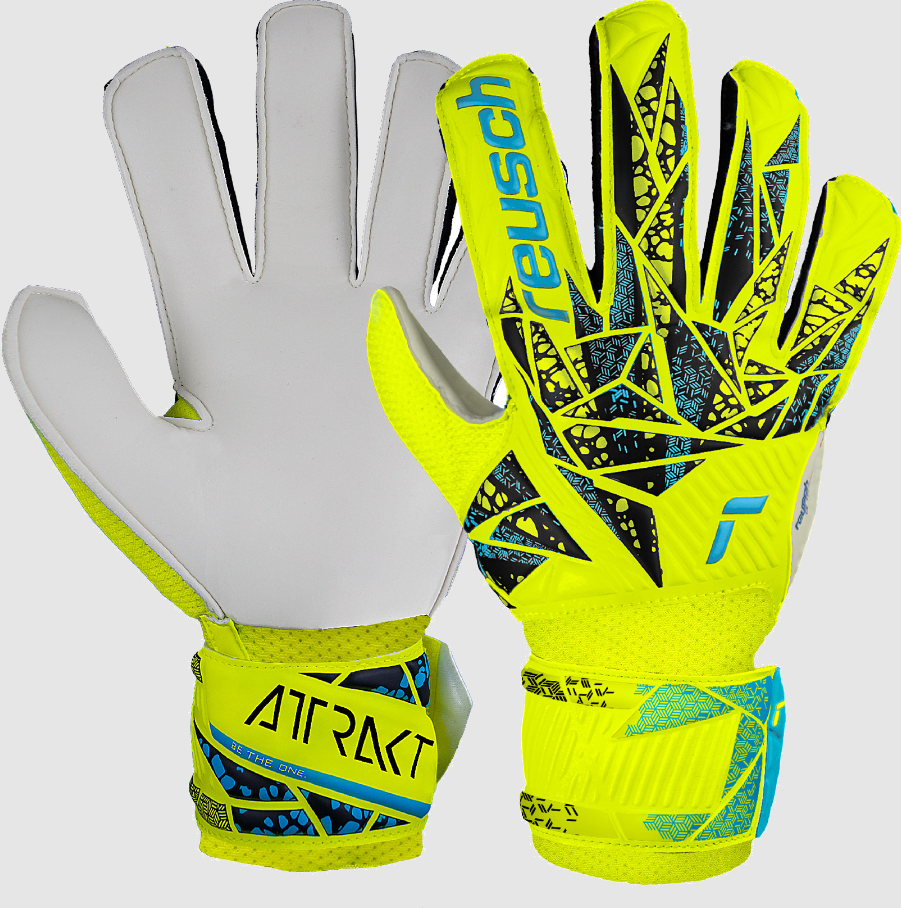 REUSCH GUANTI ATTRAKT SOLID JUNIOR GIALLO FLUO BLU 5472515-2111