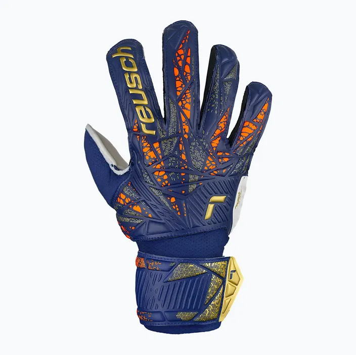 REUSCH GUANTI ATTRAKT SOLID JUNIOR BLU ORO ARANCIO 5472515-4410