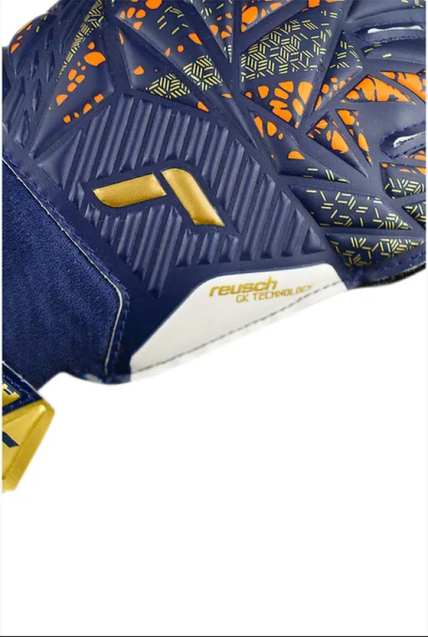 REUSCH GUANTI ATTRAKT SOLID JUNIOR BLU ORO ARANCIO 5472515-4410