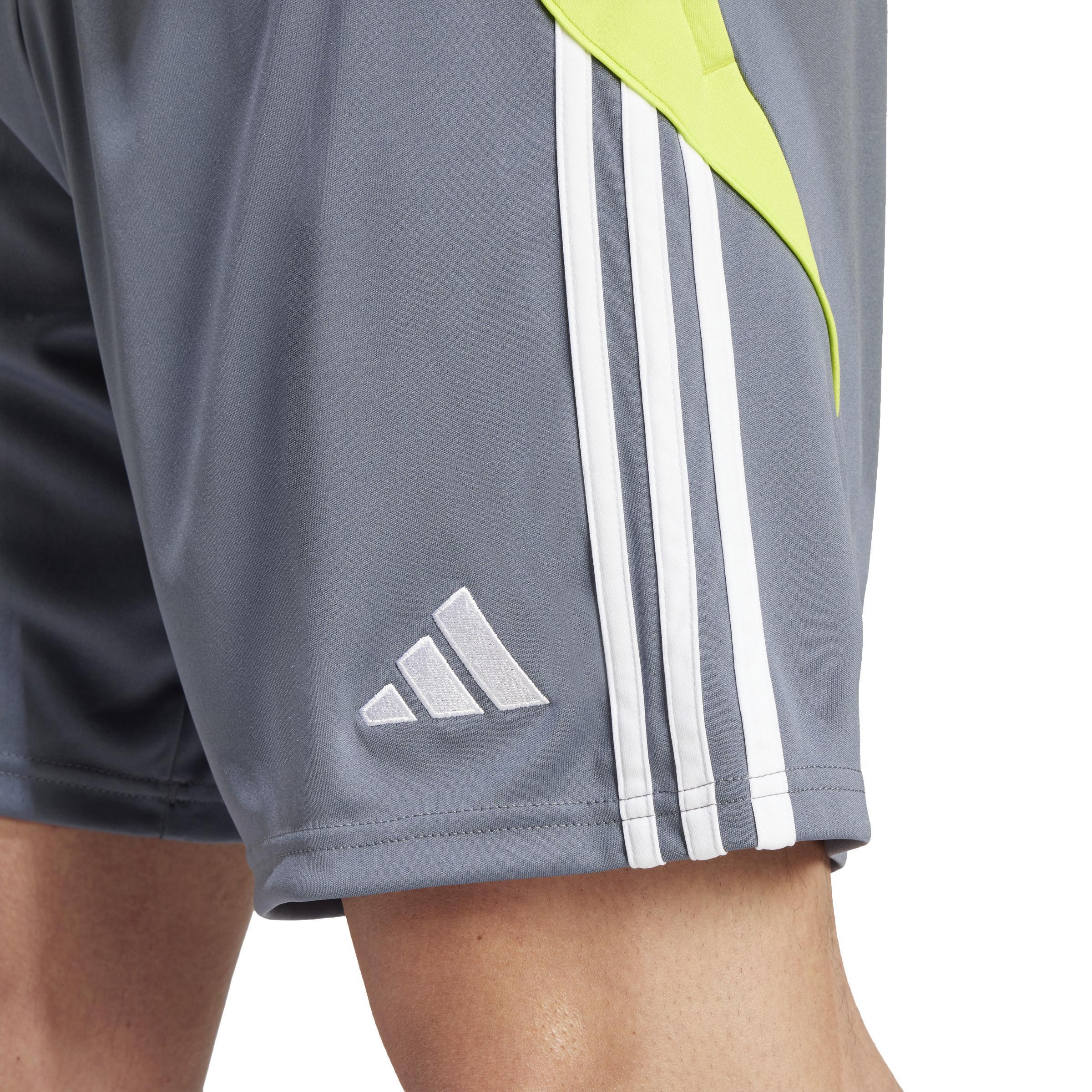 ADIDAS TIRO 24  PANTALONCINO CON TASCHE UOMO GRIGIO VERDE FLUO IV6940