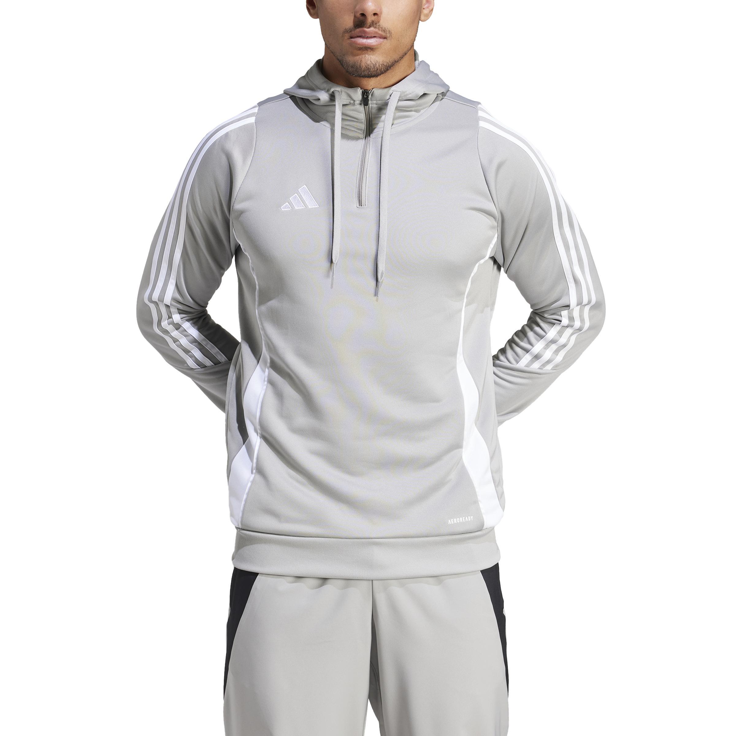 ADIDAS TIRO 24 FELPA CON CAPPUCCIO GRIGIO UOMO IR7551