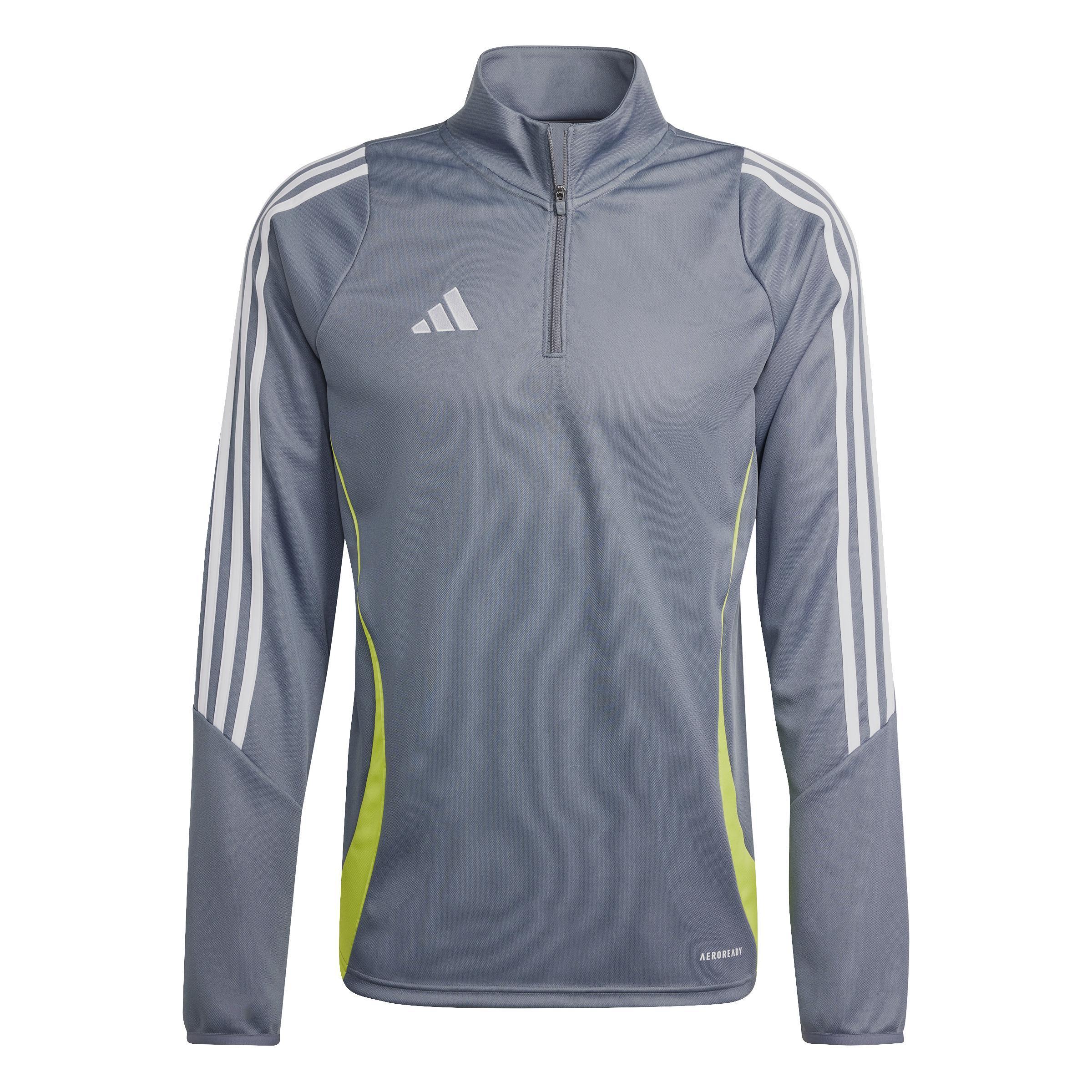 ADIDAS TIRO 24 FELPA ALLENAMENTO GRIGIO VERDE FLUO IV6954 