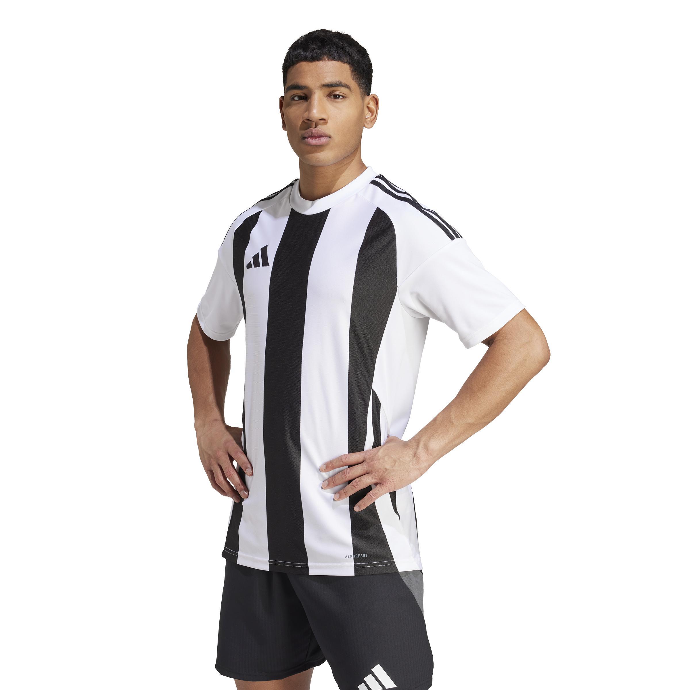 ADIDAS STRIPED 24 MAGLIA UOMO BIANCO NERO IW2143