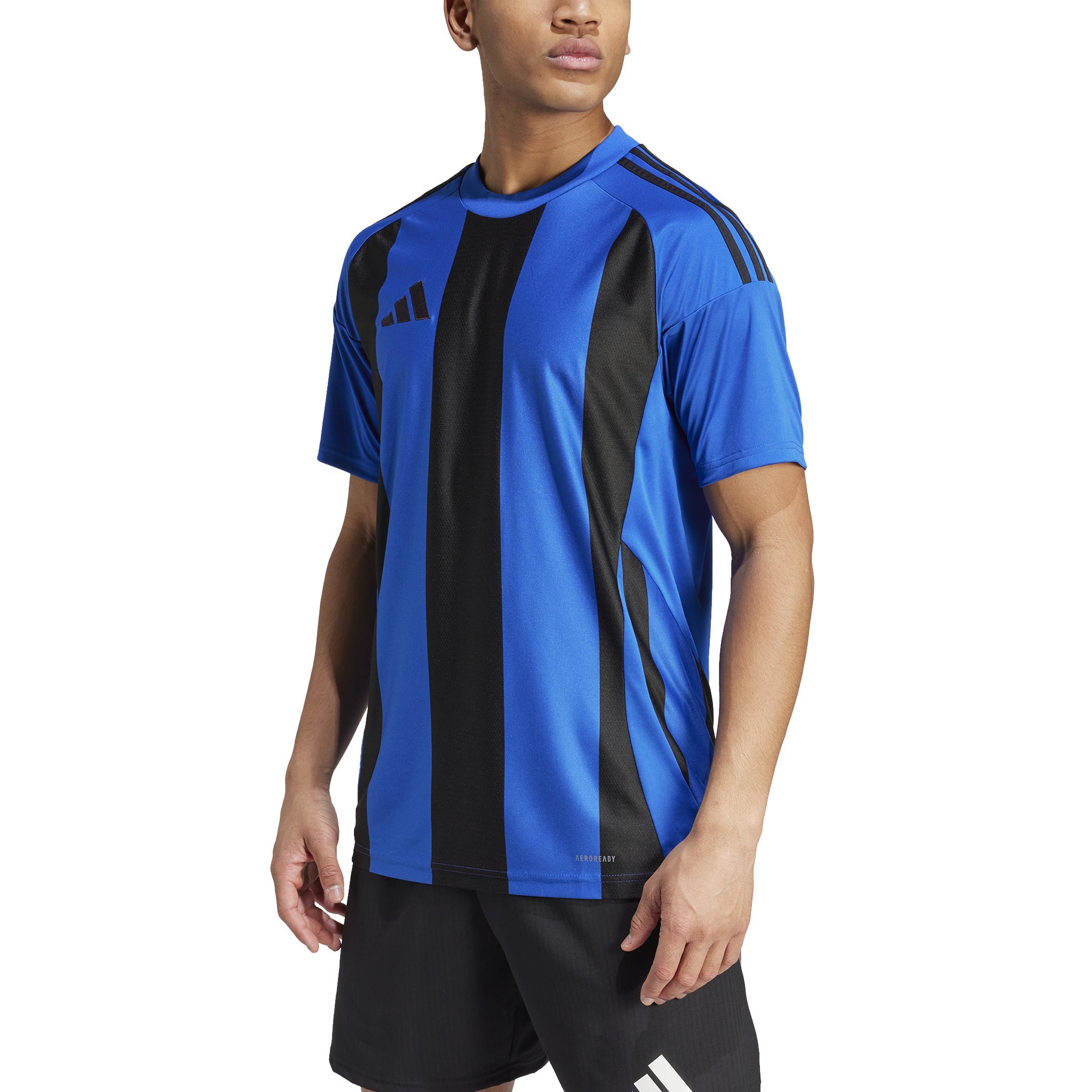 ADIDAS STRIPED 24 MAGLIA UOMO NERO AZZURRO IW2147