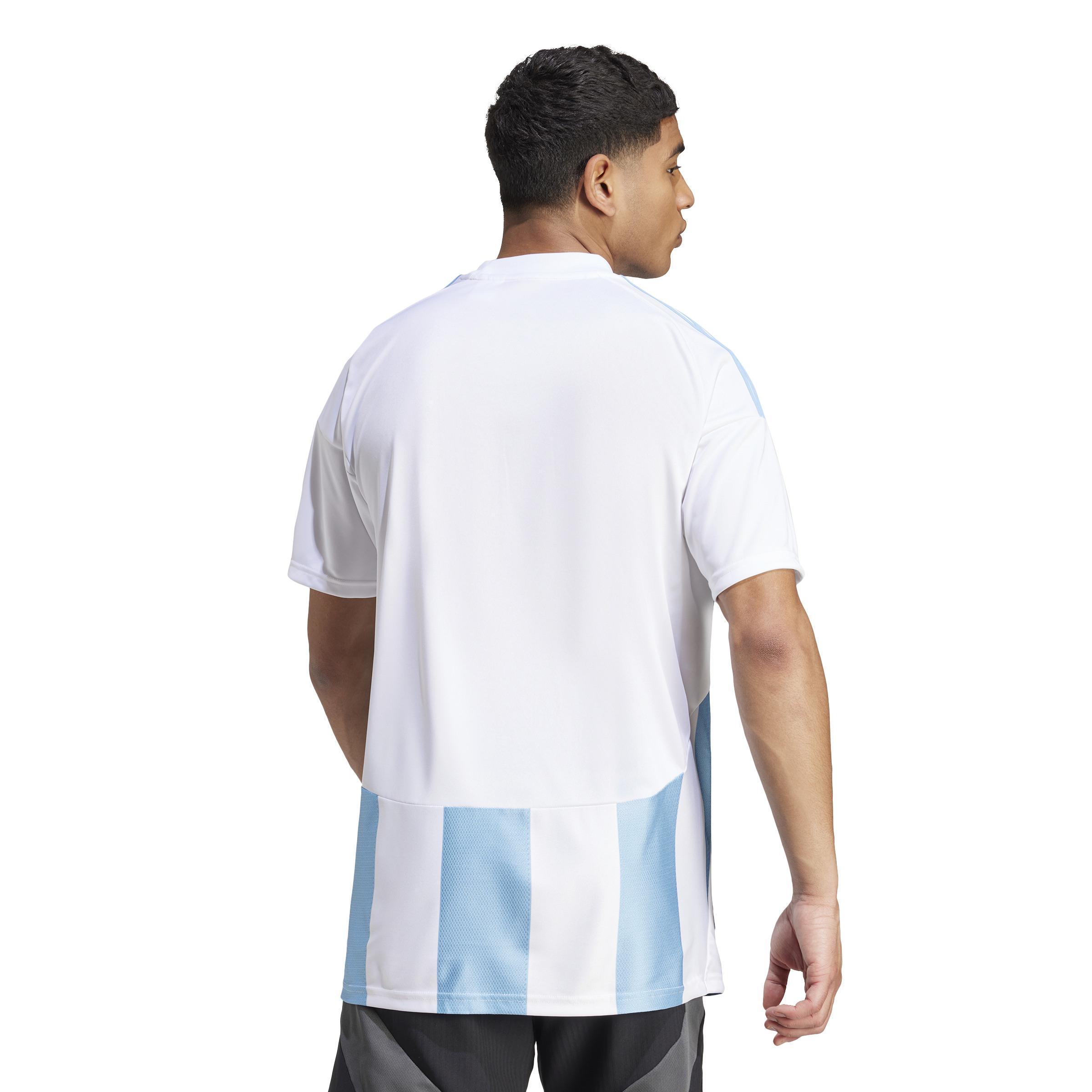 ADIDAS STRIPED 24 MAGLIA UOMO BIANCO CELESTE IW4555