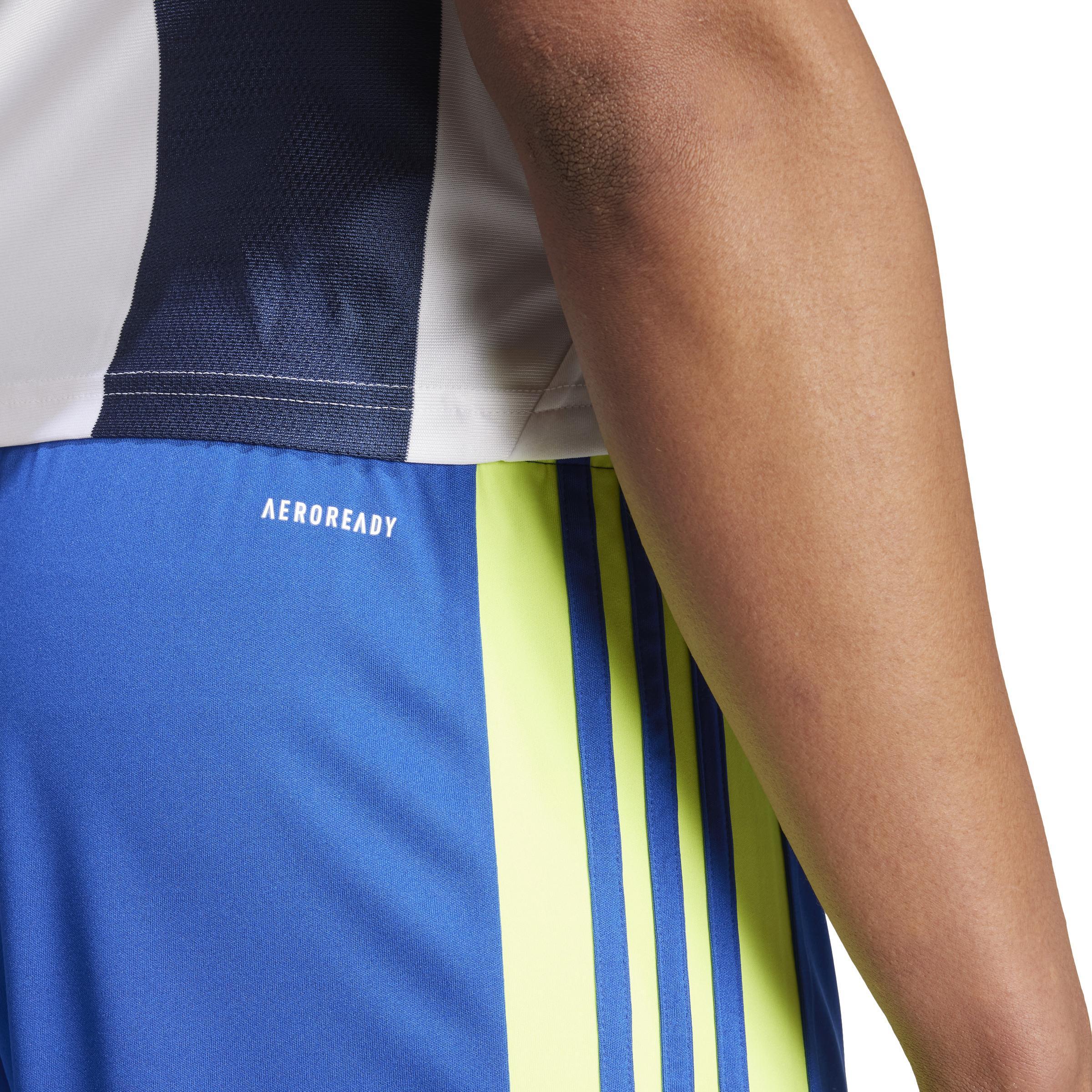 ADIDAS SQUADRA 21 PANTALONCINO AZZURRO GIALLO FLUO UOMO JJ1541