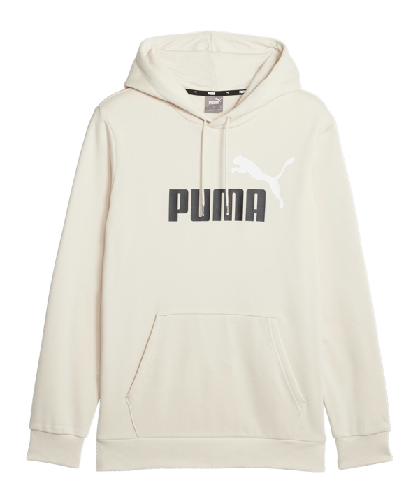 PUMA ESS+ 2 COL BIG LOGO HOODIE FL - WHITE 586764-87