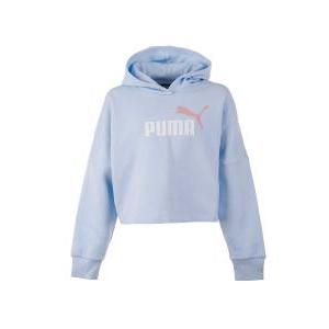 Ess+ logo cropped hoodie g jr. - blue