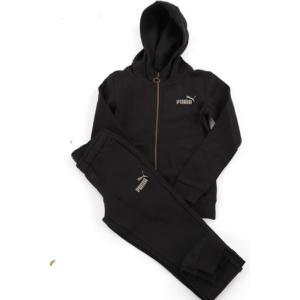 Ess+ bronze fz hooded suit fl g jr. - black