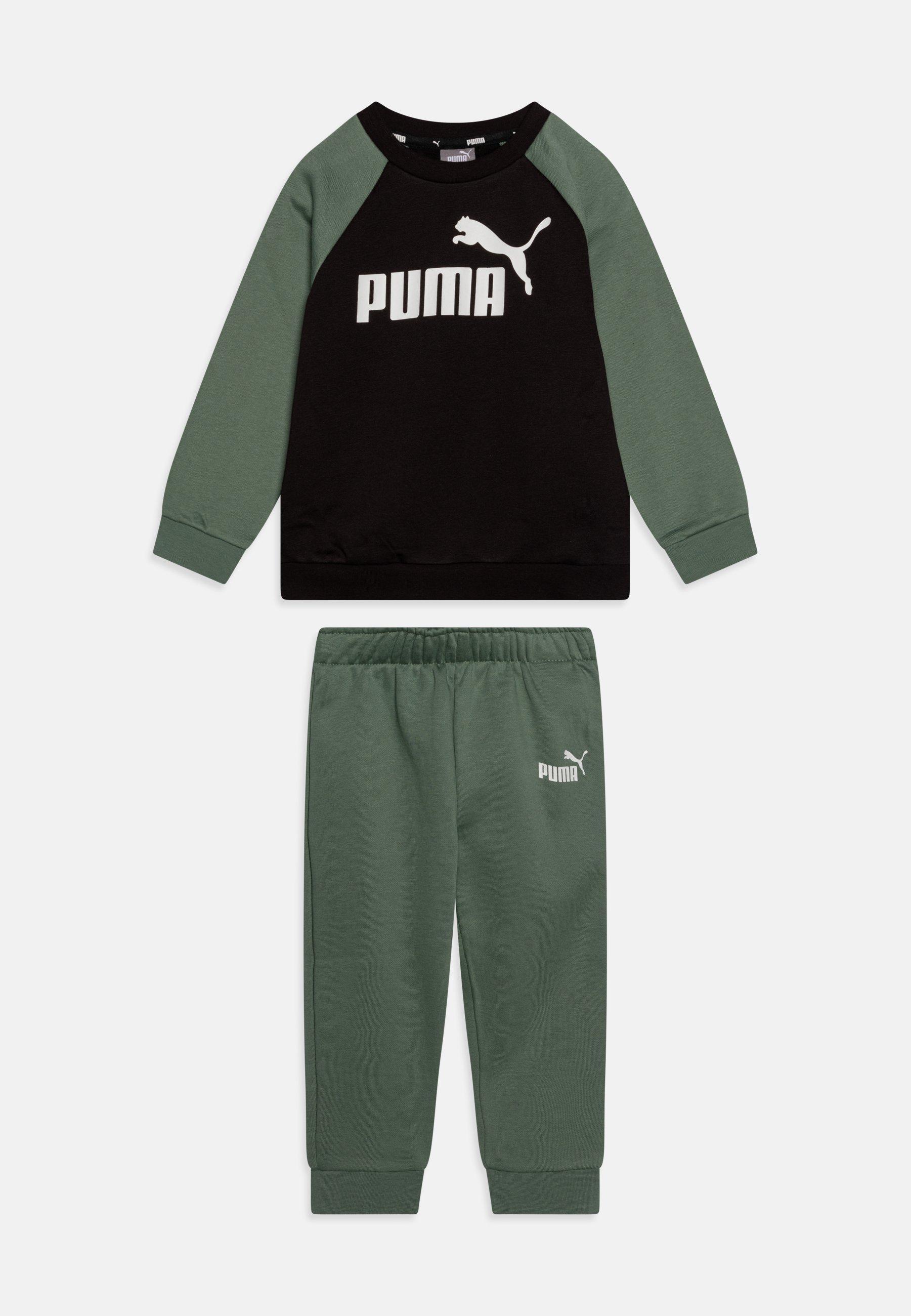 PUMA ESS+ MINICATS RAGLAN JOGGER FL JR. - GREEN 846143-44