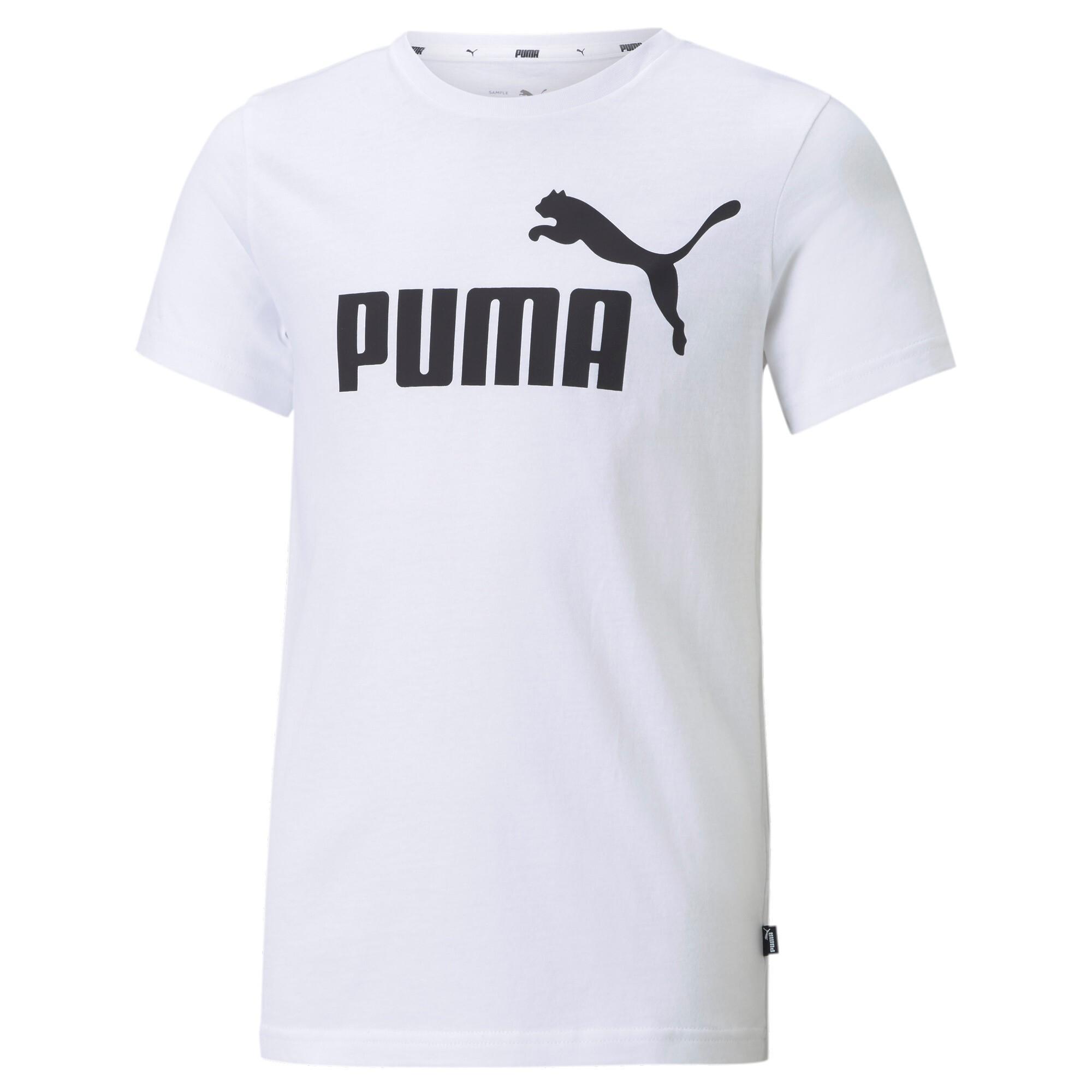 puma puma ess logo tee b jr. - white - foto 1