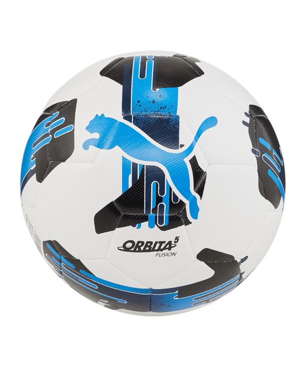 puma puma pallone orbita 5 fusion - white/ignite blue - foto 1