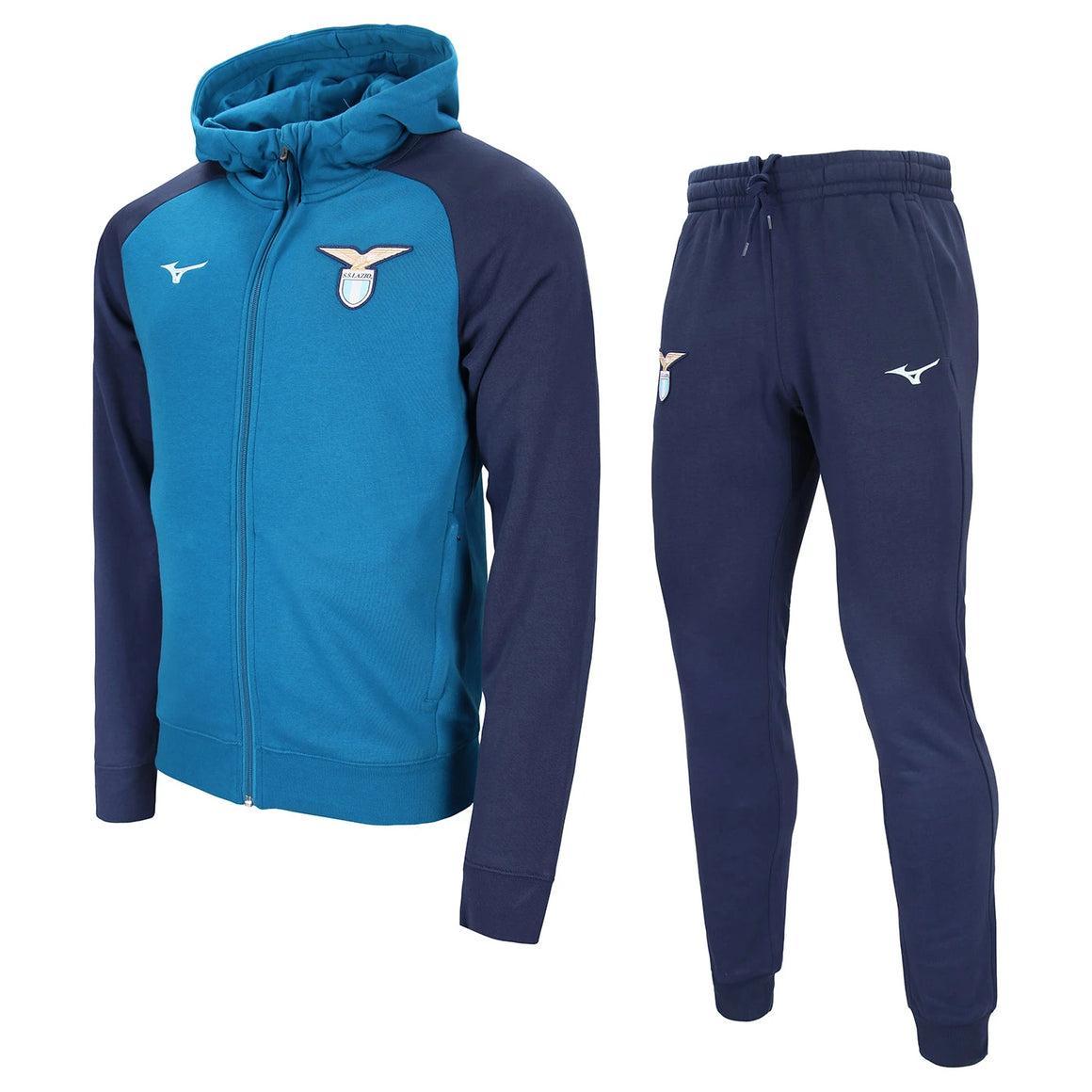 mizuno mizuno 2024/25 f/zip hoodie + pant lazio jr - celestial/navy - foto 1