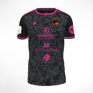 Ecocity genzano  maglia gara away - nero/fuxia