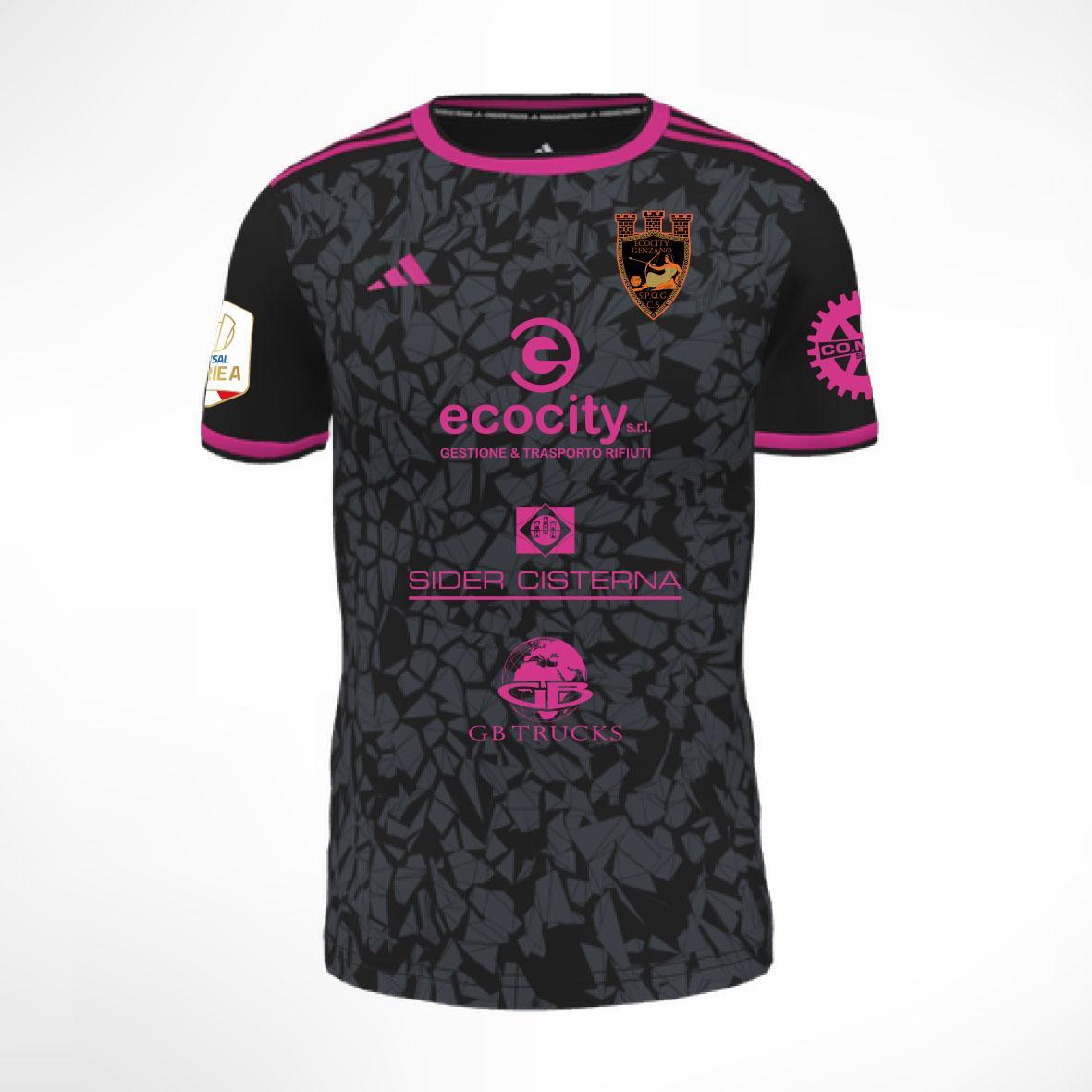 ECOCITY GENZANO ADIDAS MAGLIA GARA AWAY - NERO/FUXIA