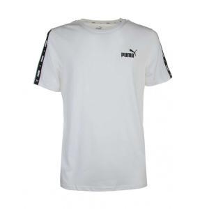 Ess+ tape tee - white