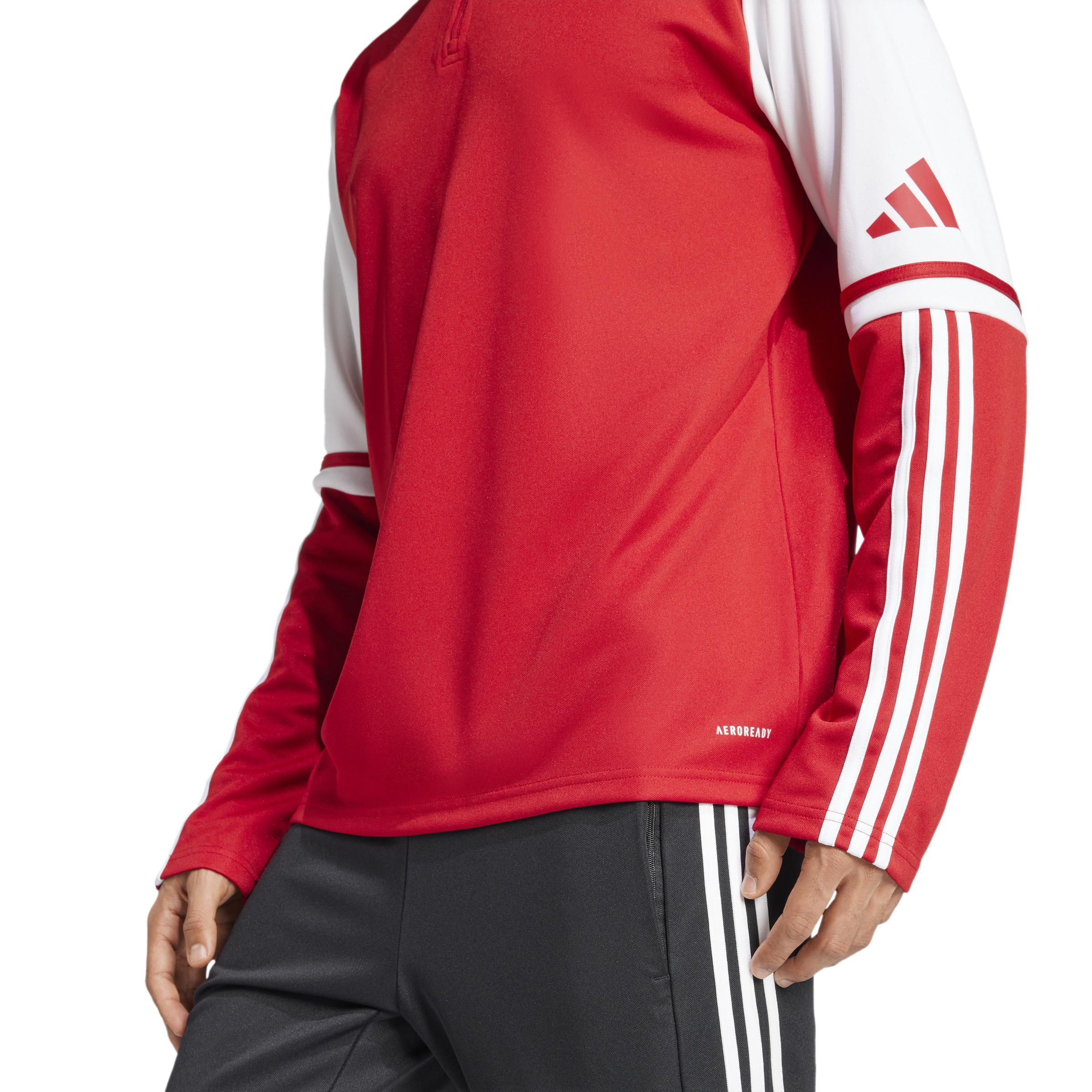 ADIDAS SQUADRA 25 FELPA ALLENAMENTO MEZZA ZIP UOMO  ROSSA JD2984