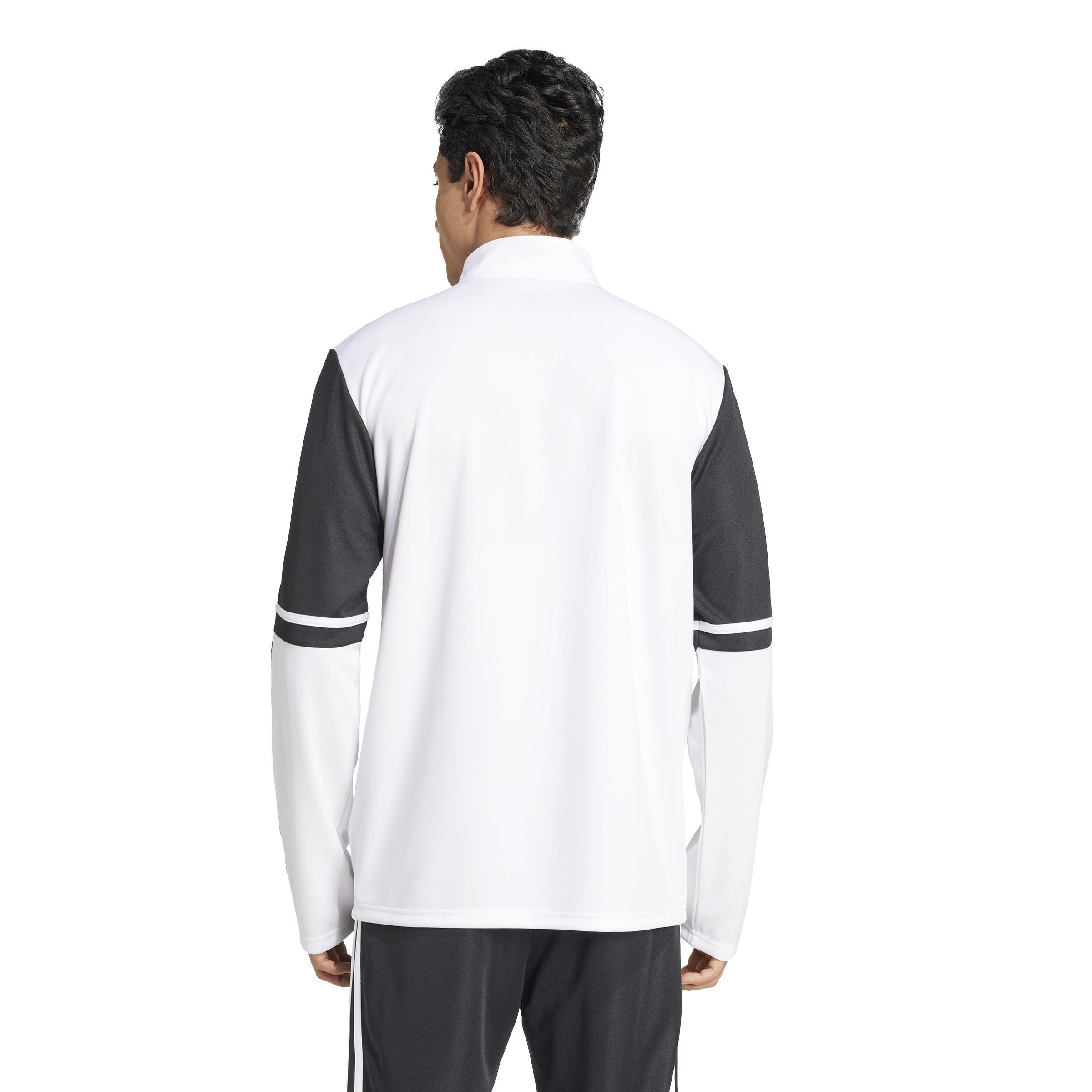 ADIDAS SQUADRA 25 FELPA ALLENAMENTO MEZZA ZIP BIANCO UOMO JD2987