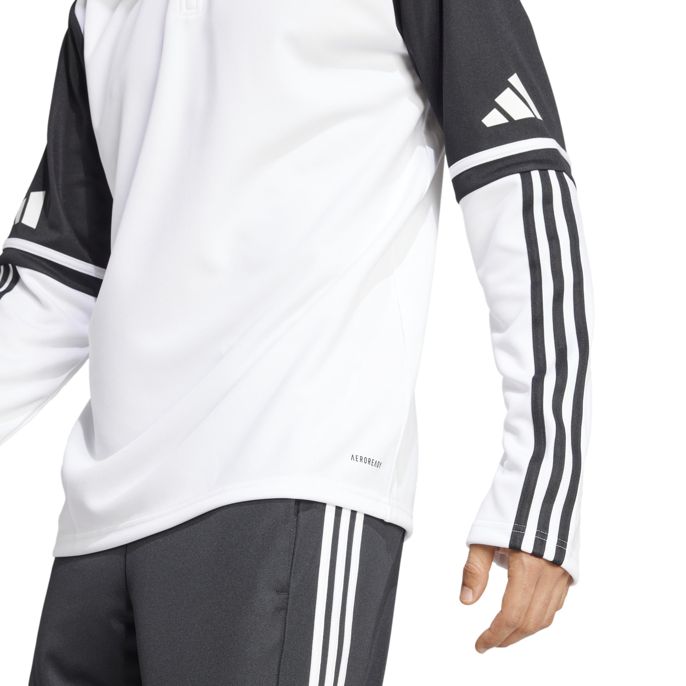 ADIDAS SQUADRA 25 FELPA ALLENAMENTO MEZZA ZIP BIANCO UOMO JD2987