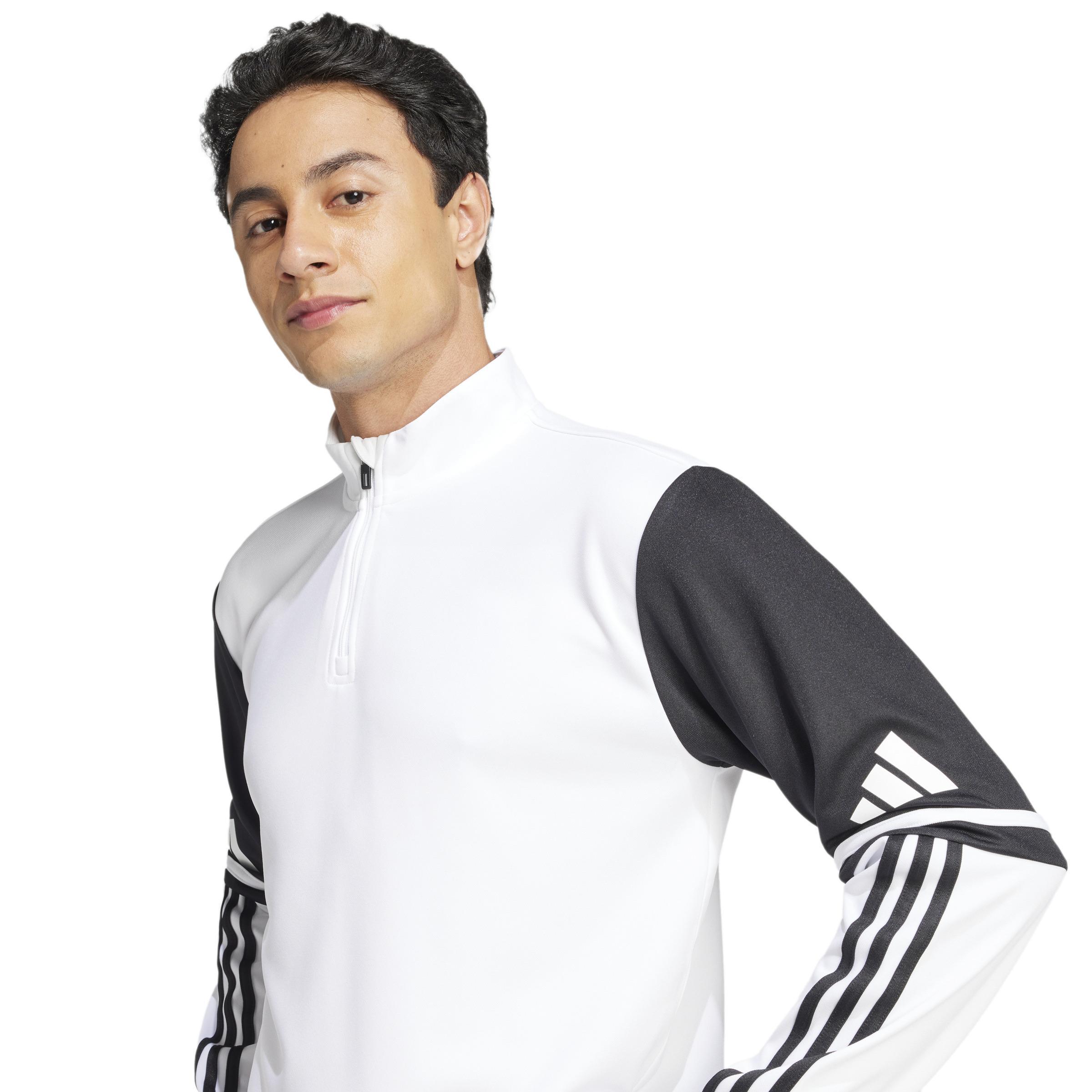 ADIDAS SQUADRA 25 FELPA ALLENAMENTO MEZZA ZIP BIANCO UOMO JD2987