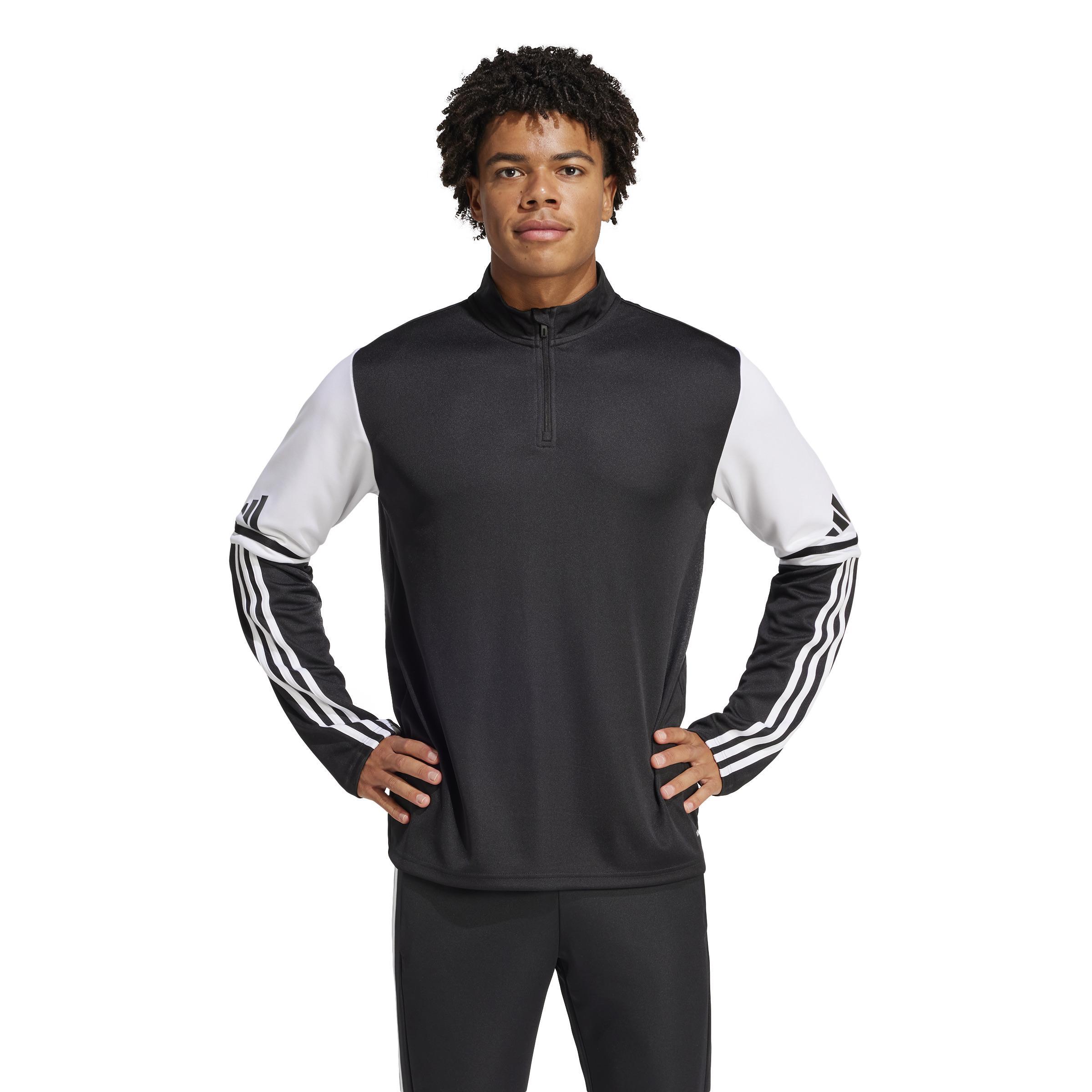 ADIDAS SQUADRA 25 FELPA ALLENAMNETO MEZZA ZIP NERO UOMO JE2767