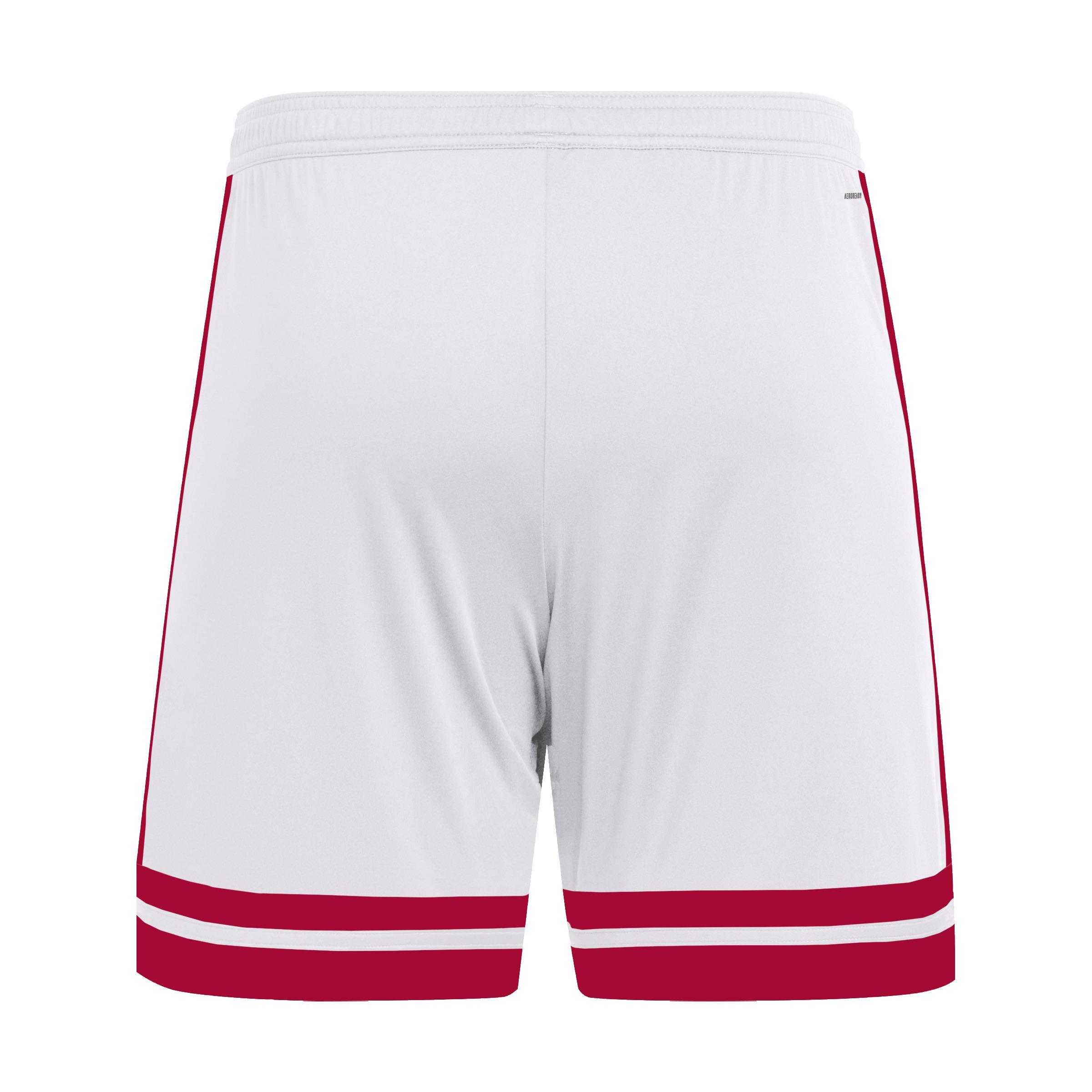 ADIDAS SQUADRA 25 PANTALONCINI UOMO BIANCO ROSSO JH3404