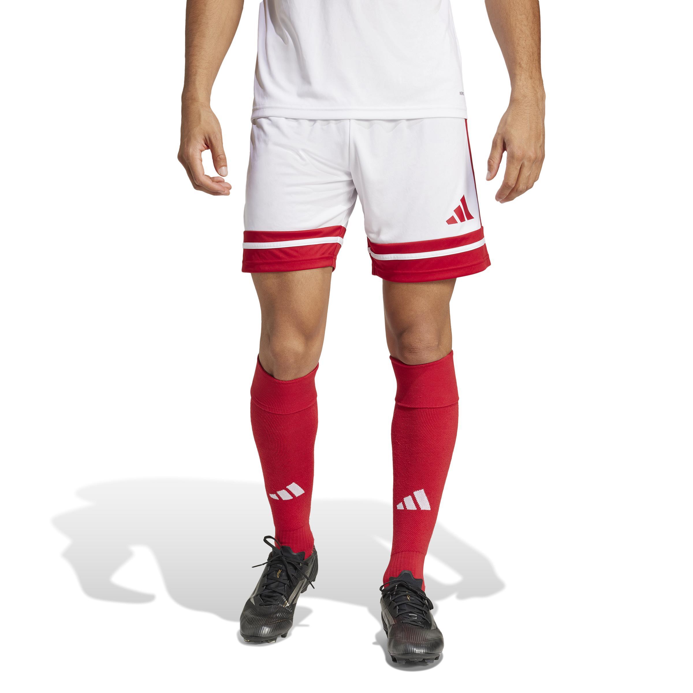 ADIDAS SQUADRA 25 PANTALONCINI UOMO BIANCO ROSSO JH3404