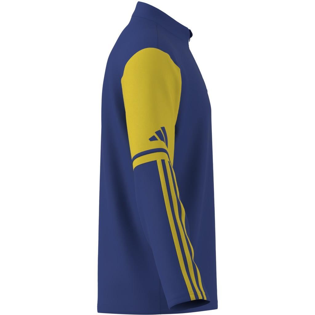 ADIDAS SQUADRA 25FELPA ALLENAMENTO MEZZA ZIP BLU GIALLO UOMO JP3155