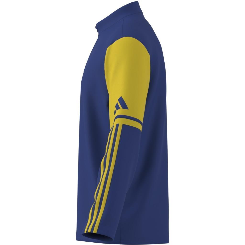 ADIDAS SQUADRA 25FELPA ALLENAMENTO MEZZA ZIP BLU GIALLO UOMO JP3155