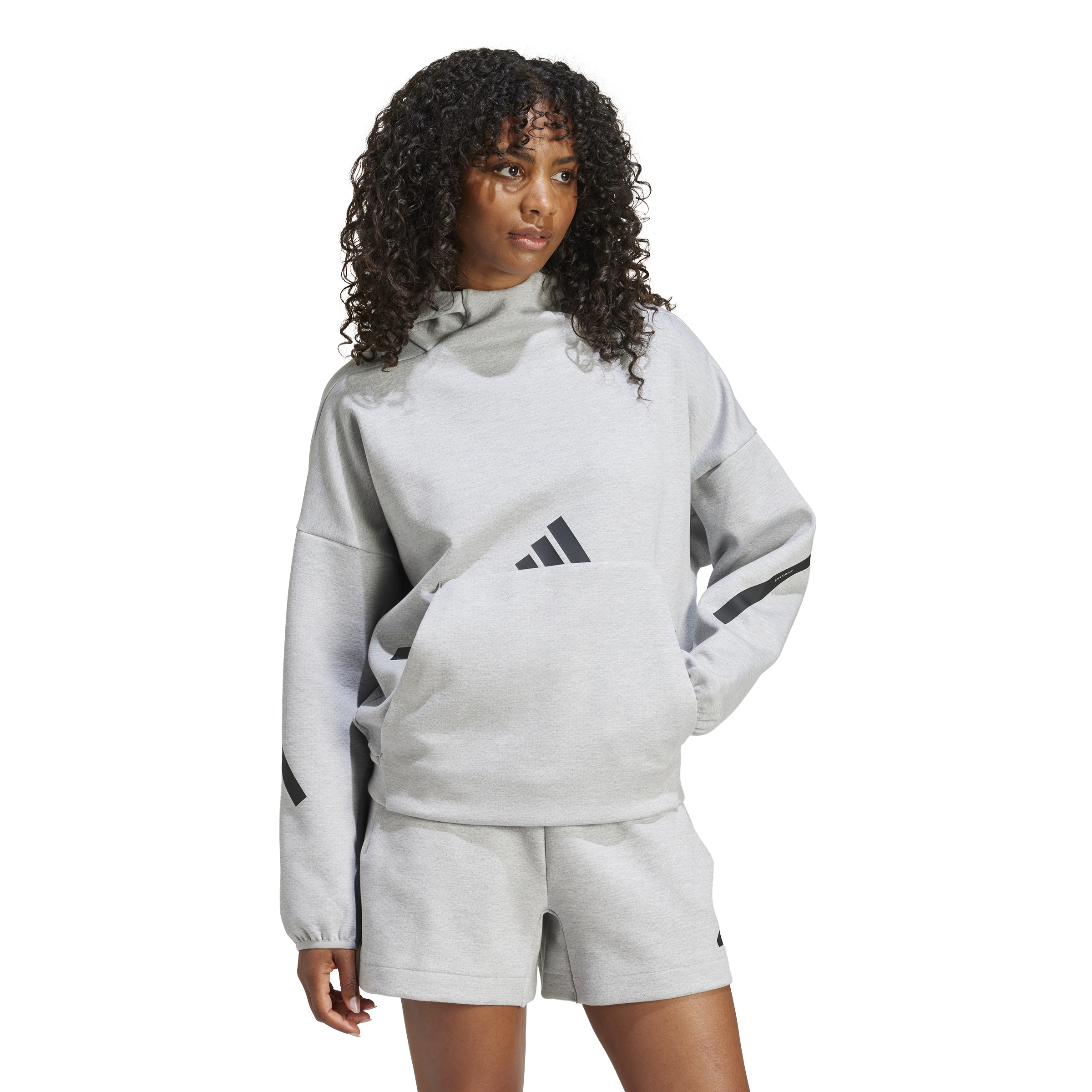 adidas adidas z.n.e. oh hoody w. - medium grey heather - foto 2