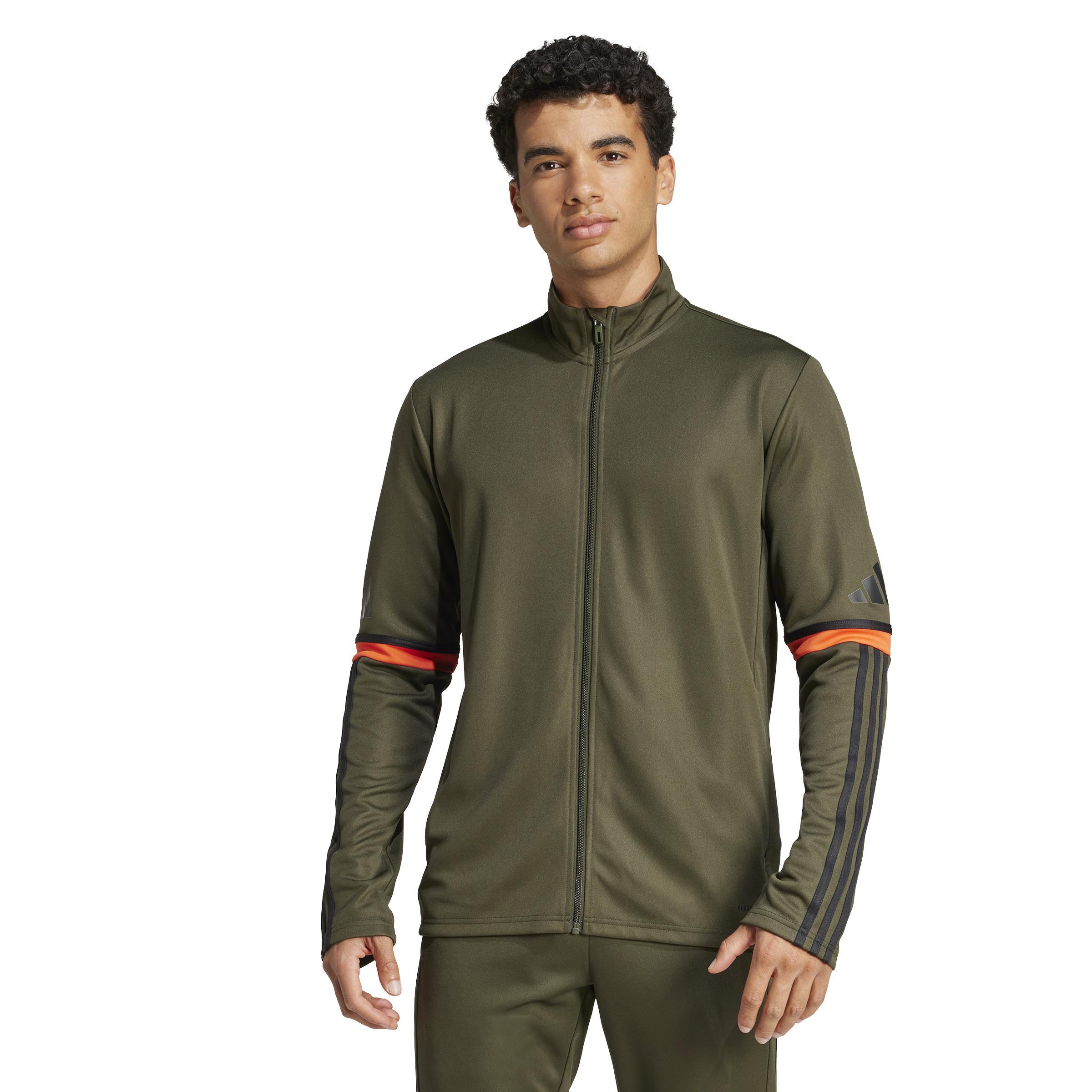 ADIDAS SQUADRA 25 GIACCA RAPPRESENTANZA ZILP LUNGA VERD ARANCIONE UOMO  JN7835